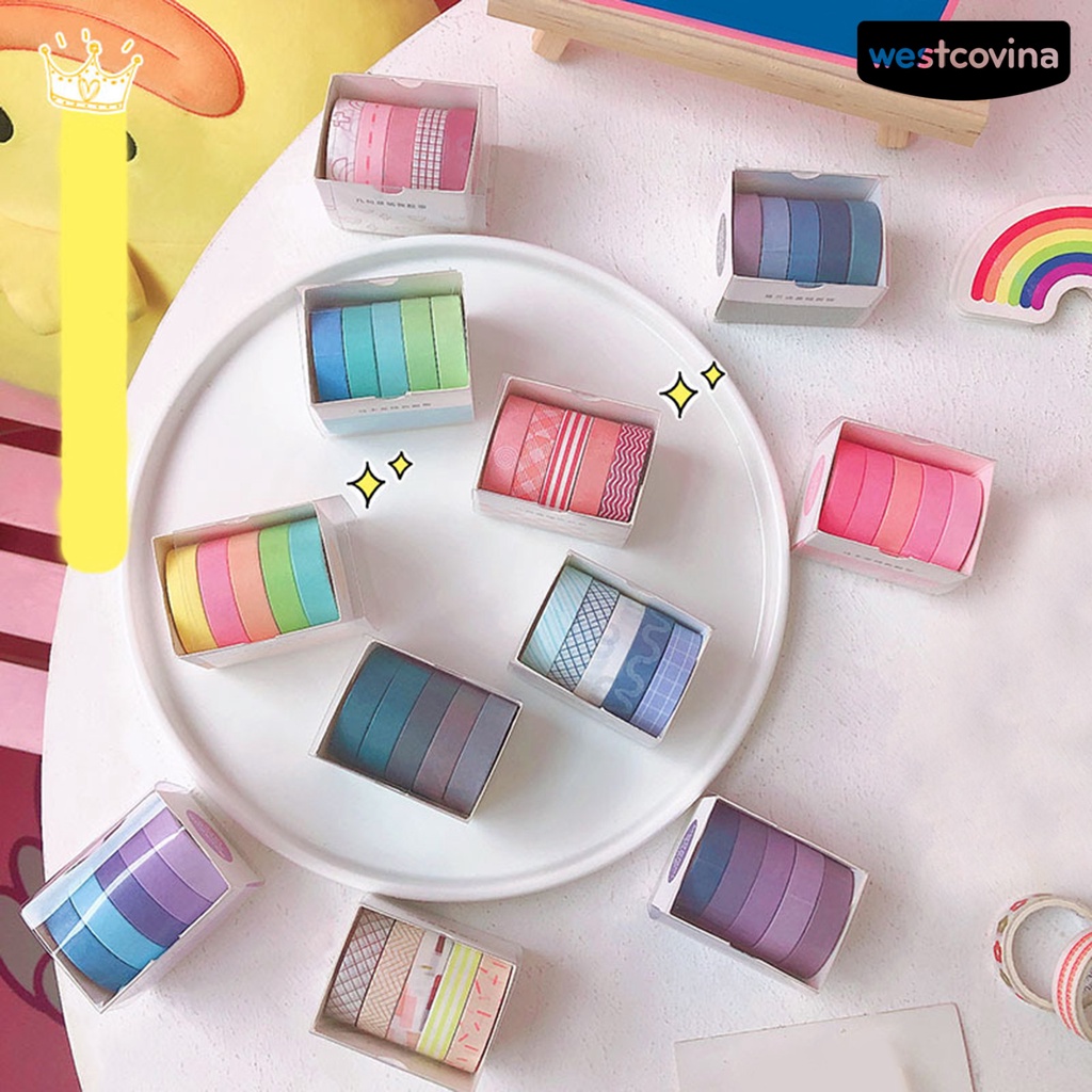 [Hot]✍Set 5 Miếng Dán Trang Trí Thủ Công Hình Bánh Macaron