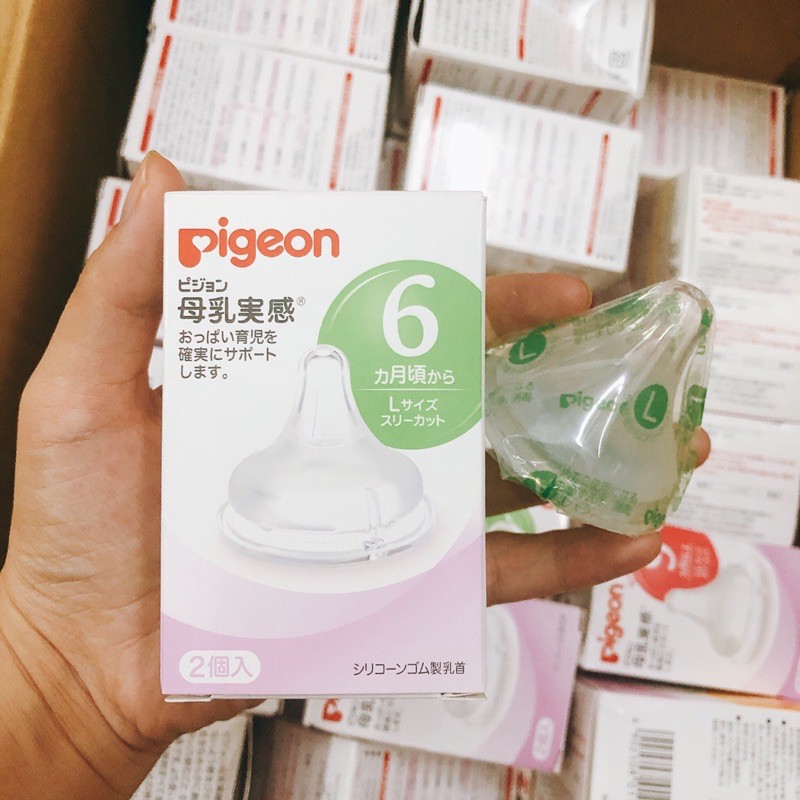 Núm ti nội địa nhật cho bình cổ rộng Pigeon (set 2cái)