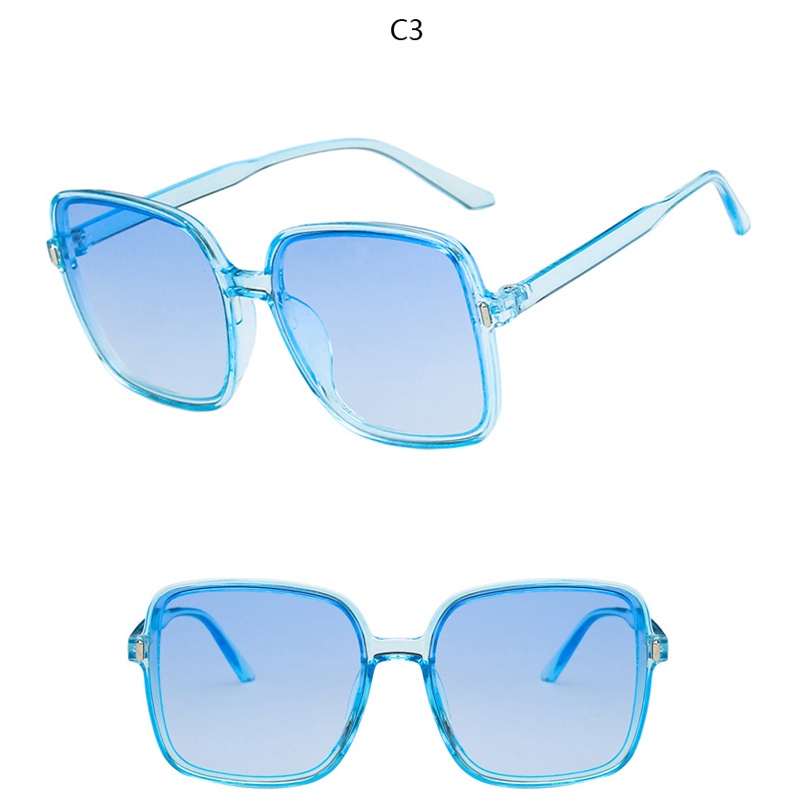 Kính mát gọng vuông màu gradient thời trang cho nam và nữ