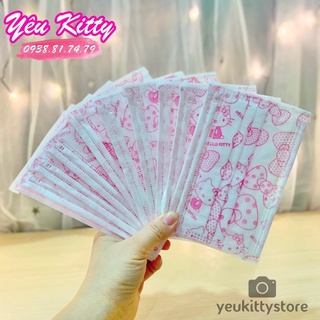 Khẩu trang trẻ em hello kitty - set 10 khẩu trang