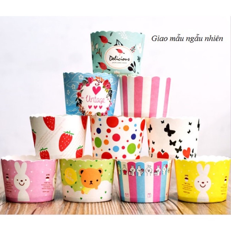 Ly cup giấy cứng nướng 50 cái