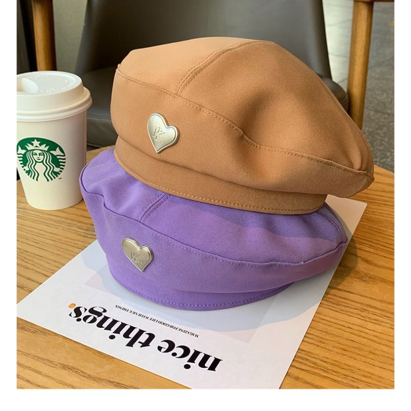 Mũ Beret Tag Trái Tim Chữ KK Mẫu Mới Nhất