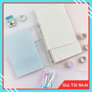 Sổ Dot Grid File Nhựa Kẹp Còng Giấy Định Lượng Cao, Dê Dàng Thay Đổi Ruột Sổ
