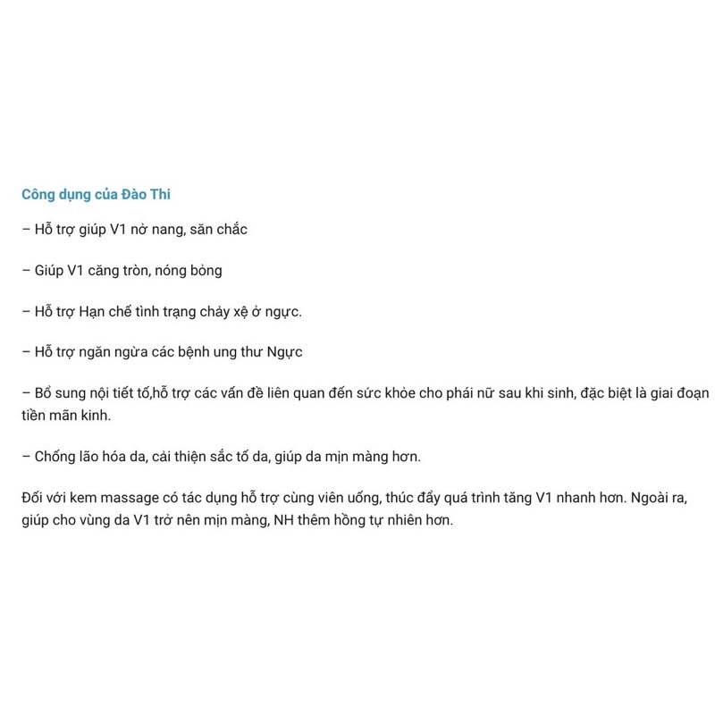[CHÍNH HÃNG]Viên uống nở ngực tăng size vòng 1 Đào Thi