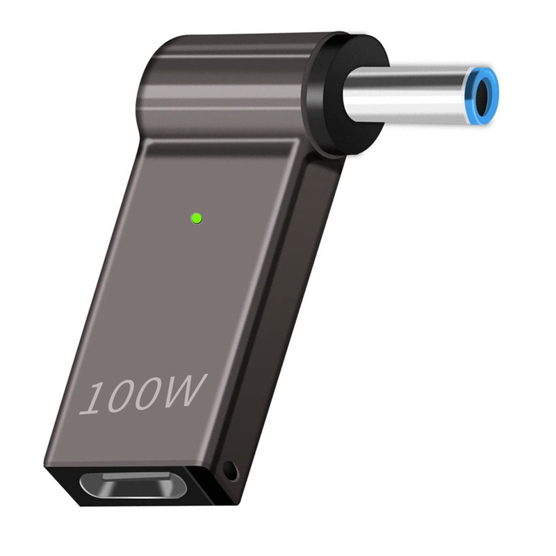 Usb Loại C Nữ đến 4,5 X 3,0Mm Giắc cắm Bộ chuyển đổi sạc máy tính xách tay 100W Đầu nối bộ sạc nguồn PD Đầu nối cho HP