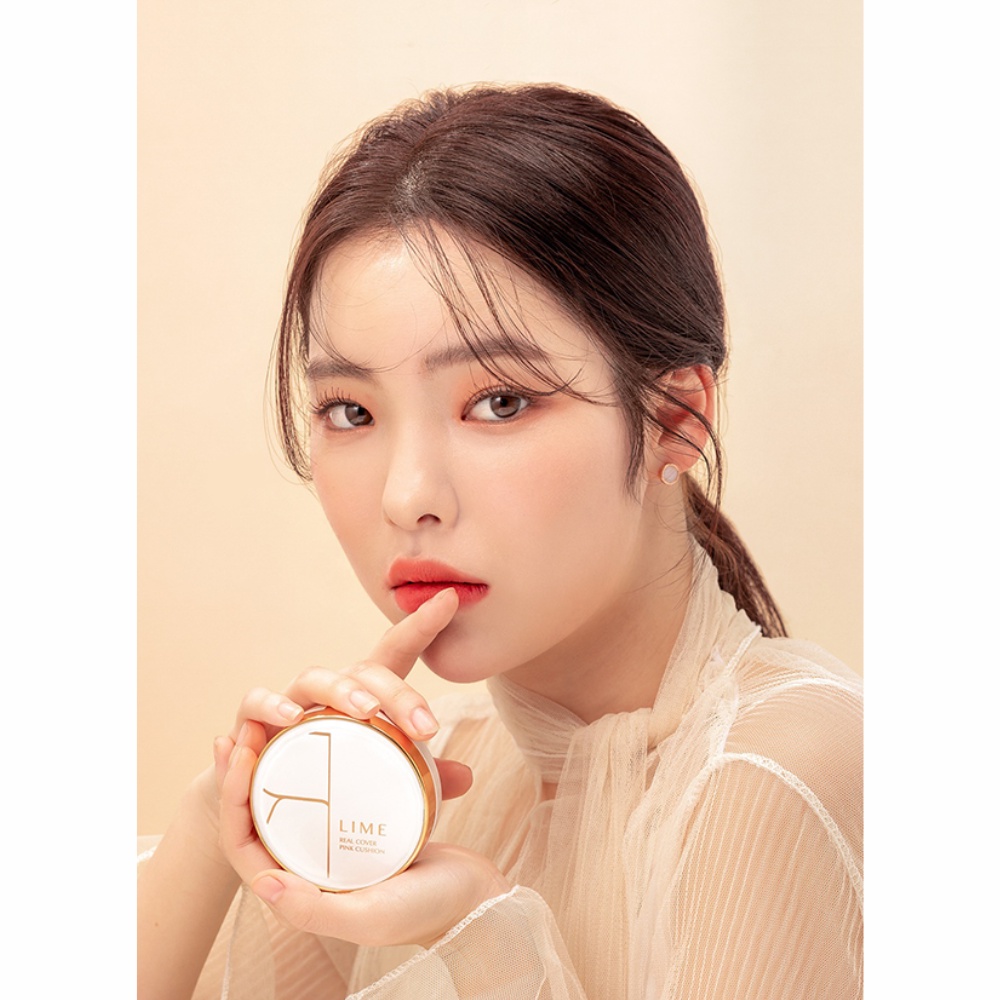 Phấn nước kiềm dầu Lime Real Cover Pink Cushion SPF50+ PA+++ 20g che phủ hoàn hảo