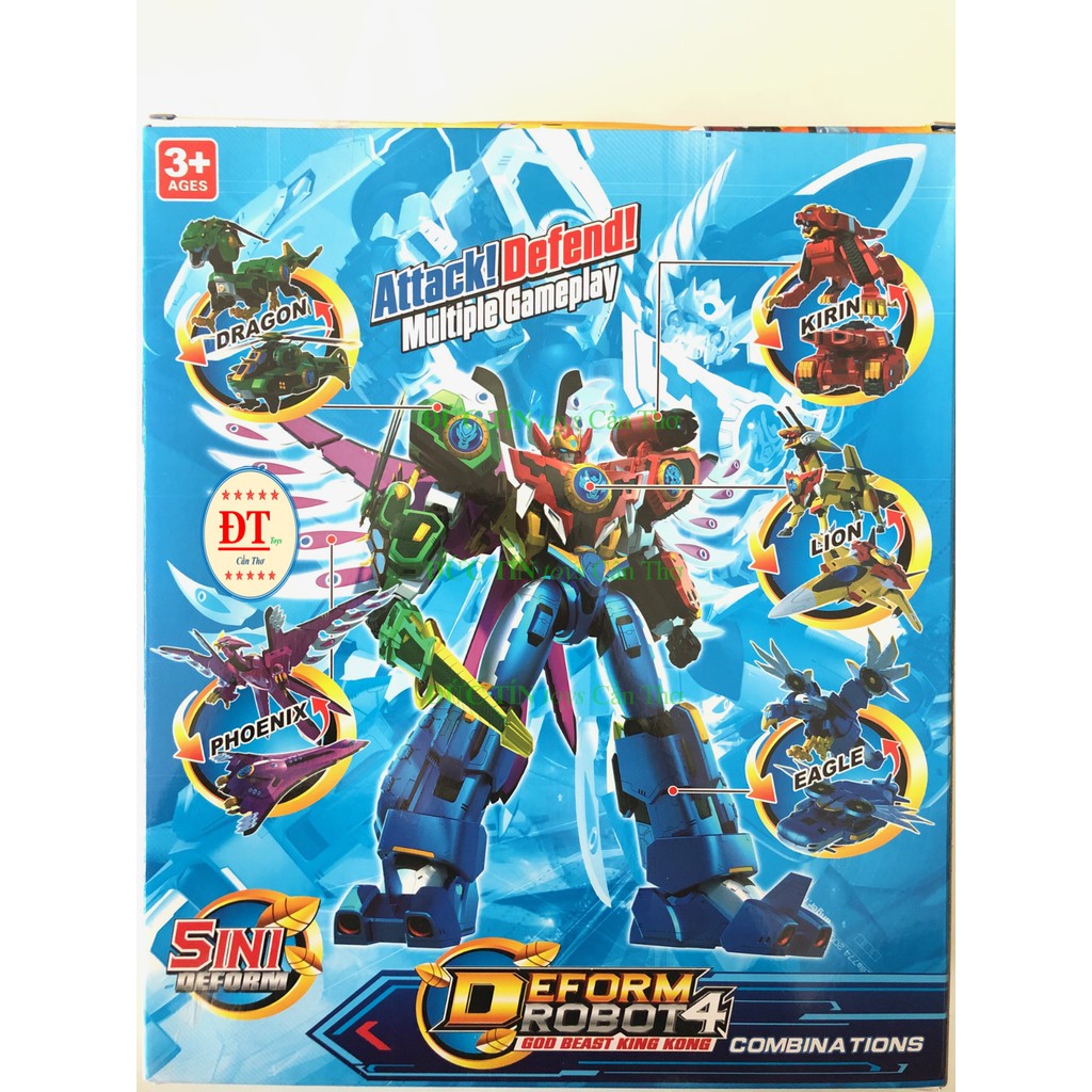 ĐỒ CHƠI HỘP RÁP ROBOT BIẾN HÌNH 3 TRẠNG THÁI 5 CON