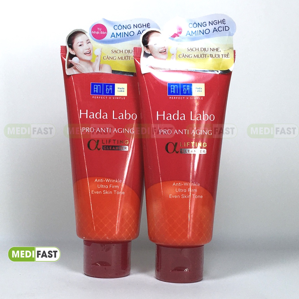 Kem rửa mặt Hada labo Pro Anti Aging 80g - Bổ sung Collagen - Chống lão hóa - dưỡng ẩm, hết khô sạm