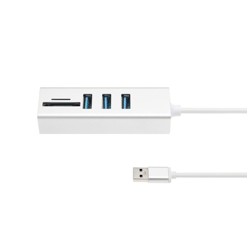 Bộ Hub Gồm 3 Cổng USB 3.0 Bằng Chất Liệu Nhôm Dành Cho PC Laptop Máy Tính Bảng Cổng USB 3.0