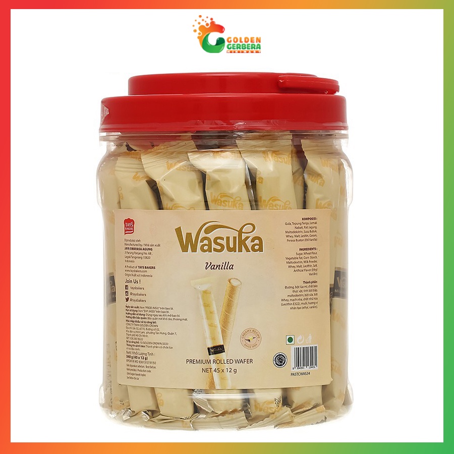 Bánh Ống Quế Wasuka Indonesia 540g