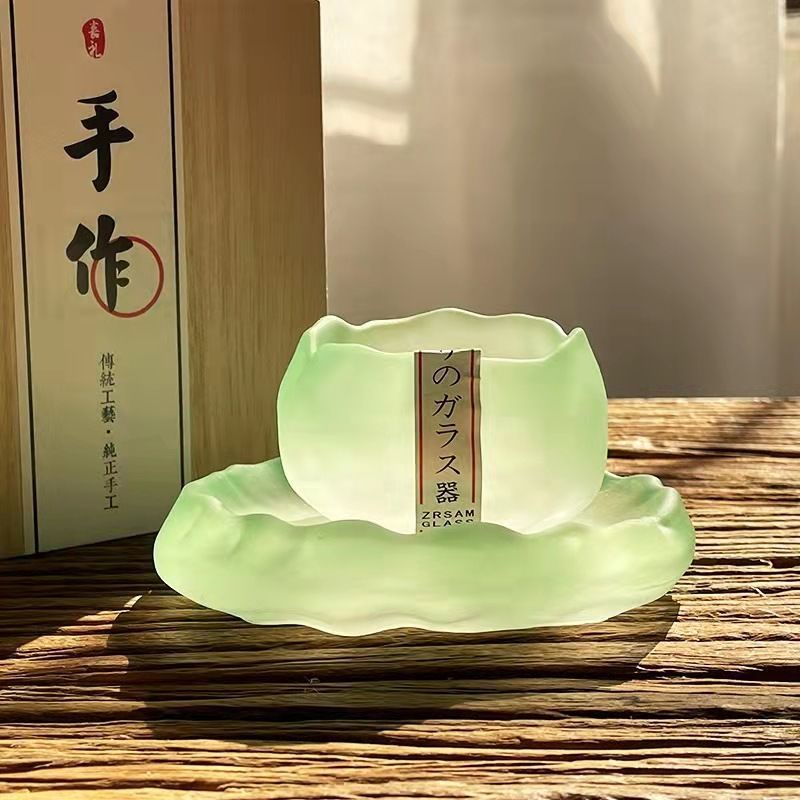 Cốc Uống Trà Mặt Nhám Pha Lê Màu Xanh Lá Cây Hình Nữ Thần Shang God NRwK Cho Nữ