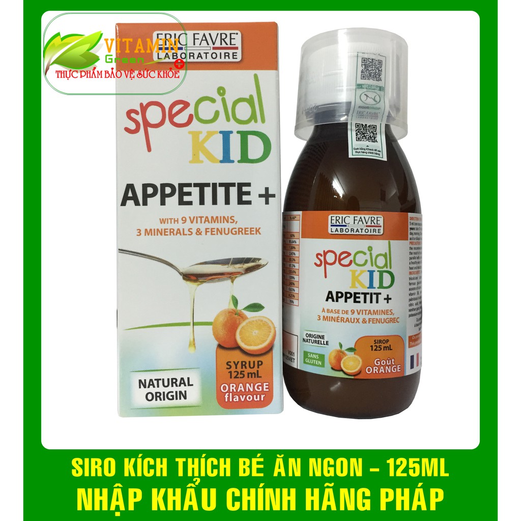 SPECIAL KID APPETIT KÍCH THÍCH BÉ ĂN NGON 125ml | NHẬP KHẨU CHÍNH HÃNG PHÁP