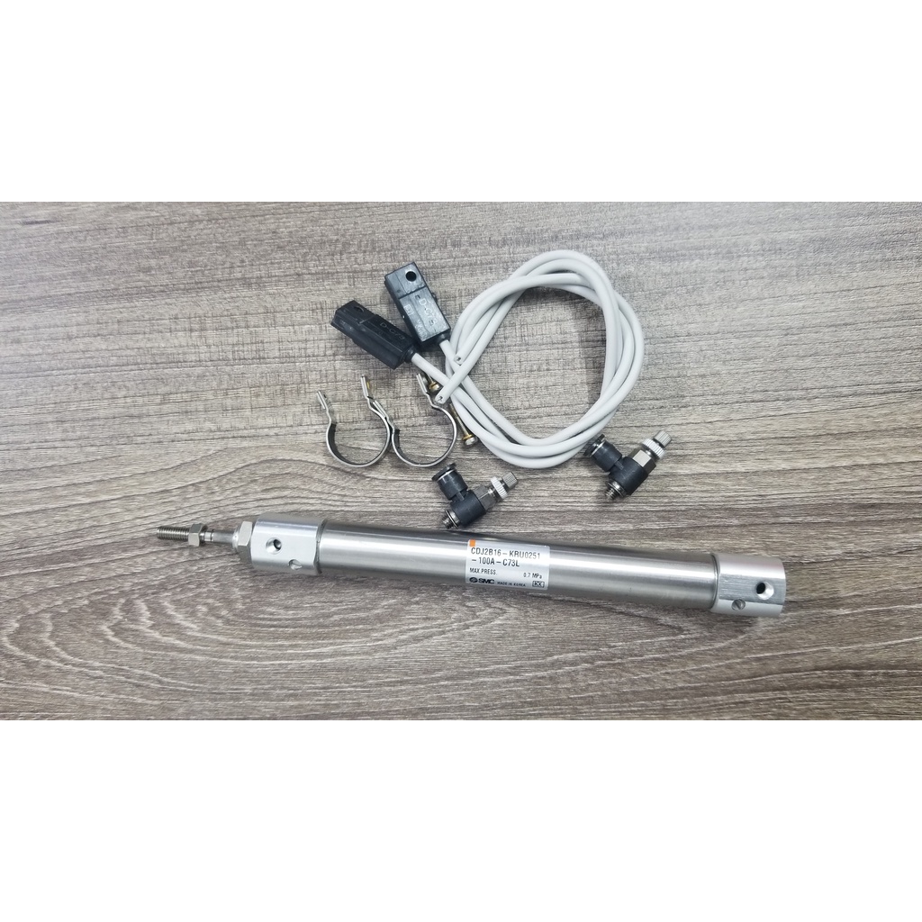Xy lanh SMC  CDJ2B16-KR0251-100A-C73L  hành trình 100mm +Tặng đầu nối và cảm biến