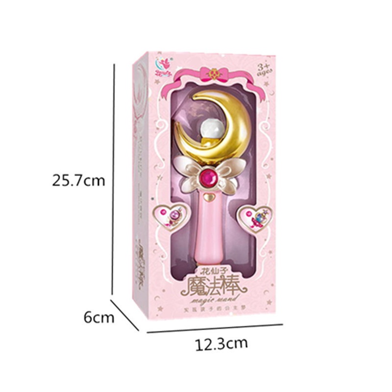 Gậy Phép Thuật Đồ Chơi Có Đèn LED Và Âm Thanh Hình Hoa Thần Tiên Mới Làm Quà Tặng Cho Bé Gái