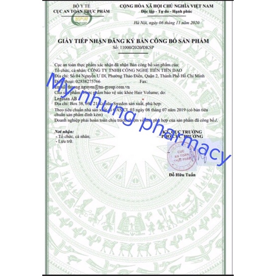 Hair Volume cho mái tóc chắc khỏe hộp 30 viên