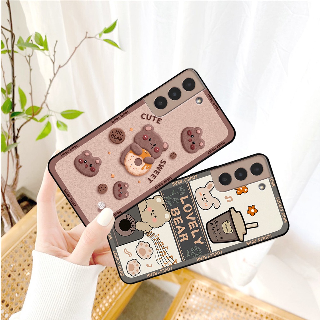 Ốp lưng Samsung S21 - S21 FE - S21 Plus - S21+ / S21 Ultra in hình gấu bear dễ thương, bền đẹp