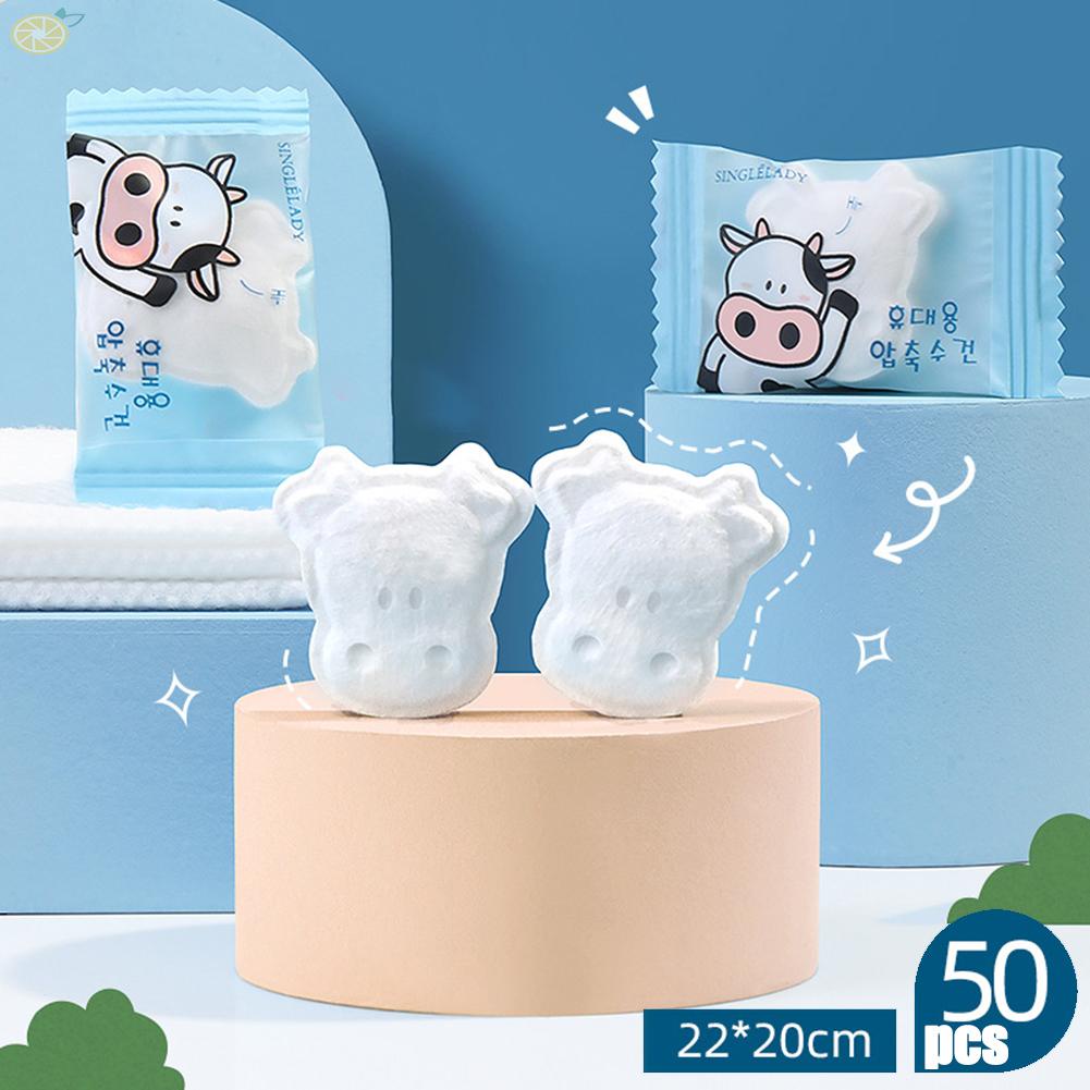 Set 50 Khăn Nén Cotton Cỡ Lớn Có Thể Tái Sử Dụng