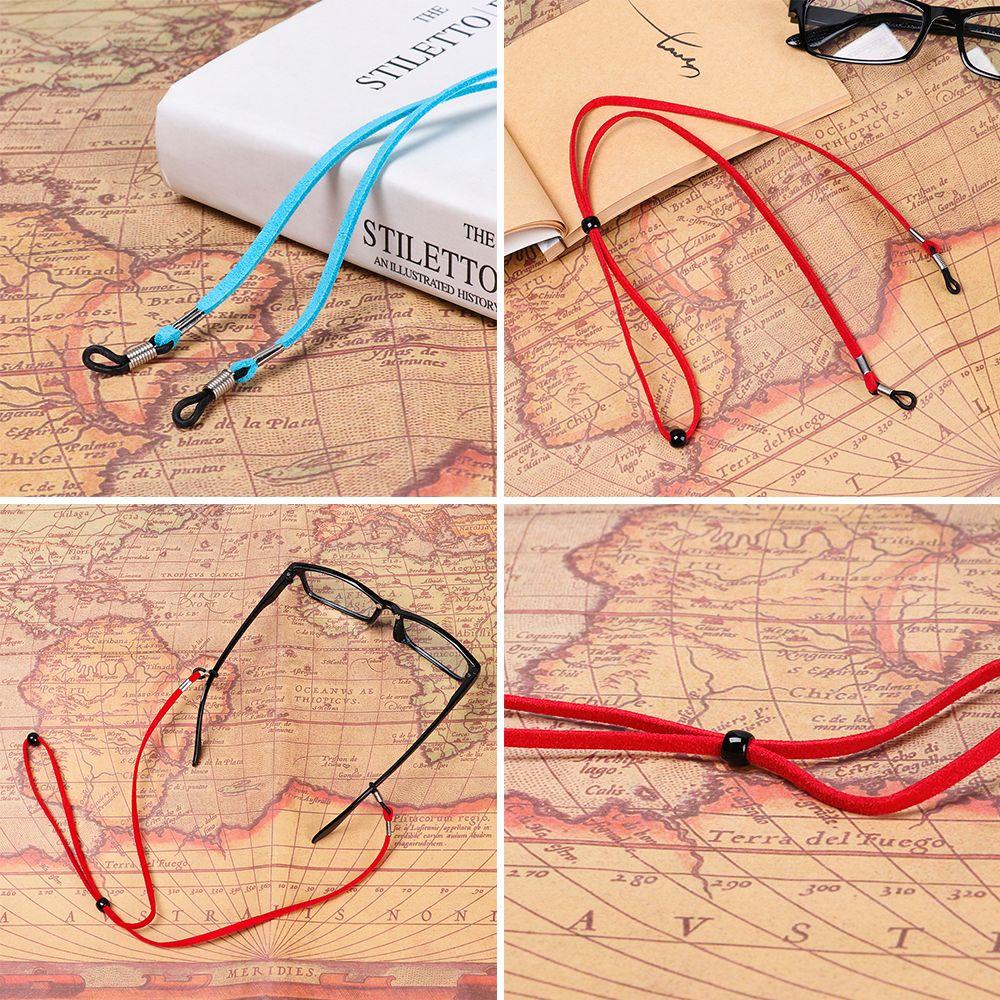 Dây Đeo Mắt Kính Thể Thao Bằng Da Lộn Phối Dây Xích Thời Trang