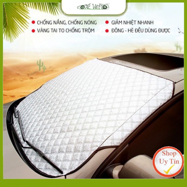 Bạt che kính lái - 3 Lớp tráng bạc che nắng kính lái tốt - Cao cấp - cách nhiệt chống nóng hiệu quả