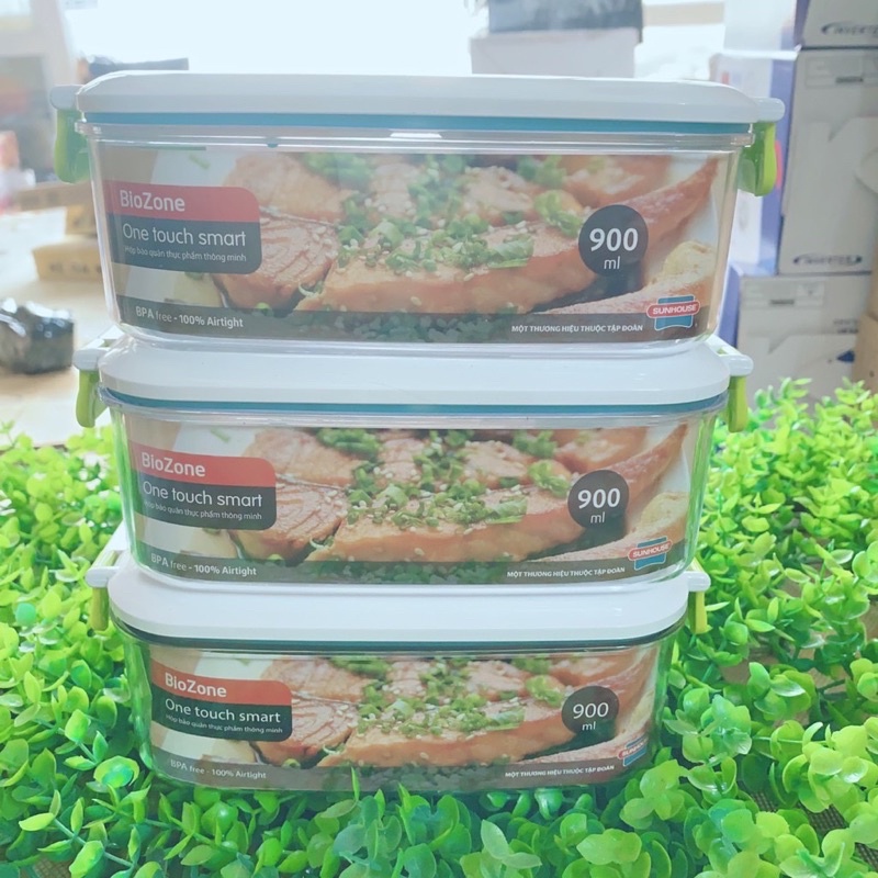 Hộp bảo quản thực phẩm khô BioZone Sunhouse 900ml