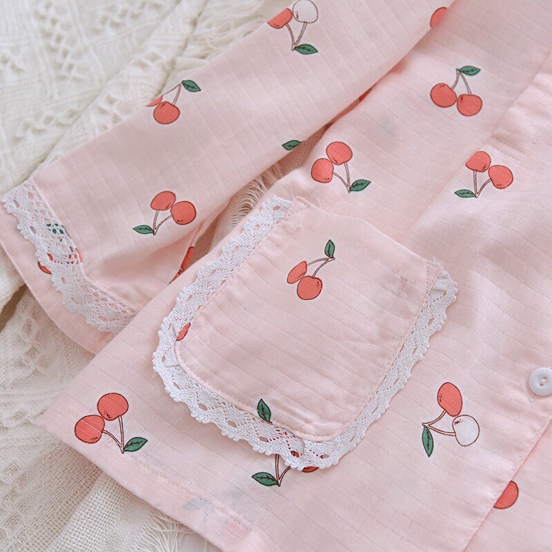 Pijama Sau Sinh Có Thiết Kế Cho Con Bú Tay Dài Quần Dài Chất Xô Mùa Hè