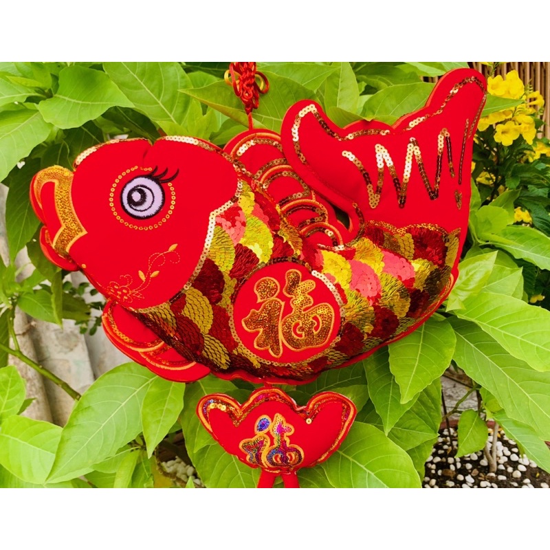 Dây Cá Chép Nhung size lớn dài 80cm treo trang trí Tết cực sang