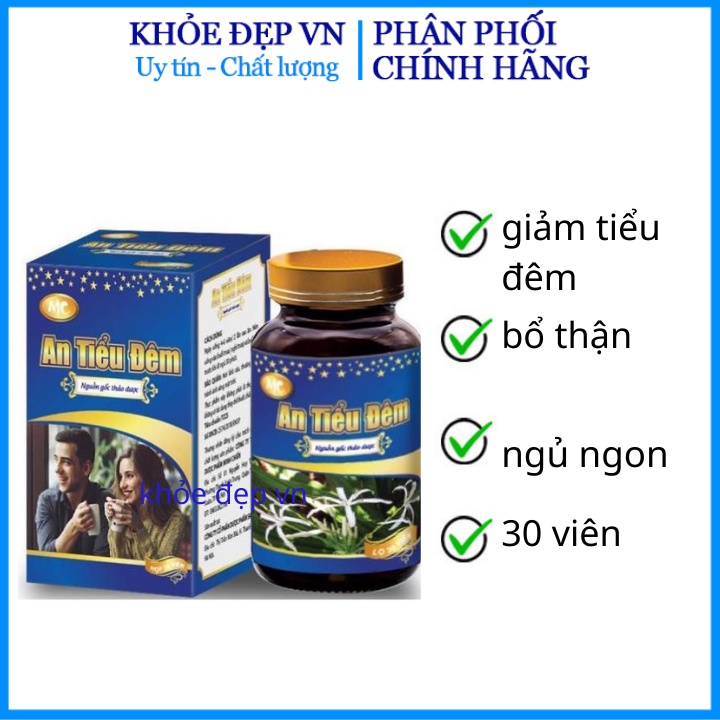 Viên uống giảm tiểu đêm, tiểu buốt, tiểu nhiều lần An Tiểu Đêm giảm u phì đại tuyến tiền liệt - Hộp 30 viên