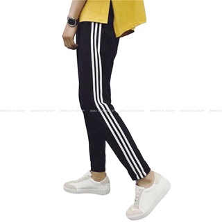 Quần Thể Thao Nam Nữ 3 Sọc Ống Suông Thun Poly Phong Cách Trẻ Trung Năng Động Cá Tính Unisex ANH DUY SHOP