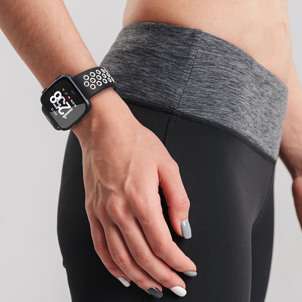 Dây đeo silicone thoáng khí thay thế cho đồng hồ thông minh Fitbit Versa 2 Lite