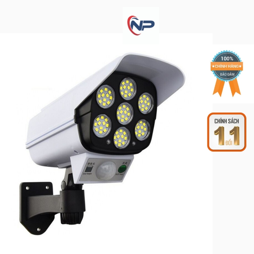 Đèn năng lượng mặt trời giả camera ngoài trời  tự động BẬT TẮT chống trộm, chống nước IP67. Có điều khiển shopnhatphong