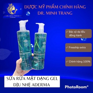 Sữa rửa mặt Aderma Phys-AC dầu mụn nhạy cảm 200ml, 400ml