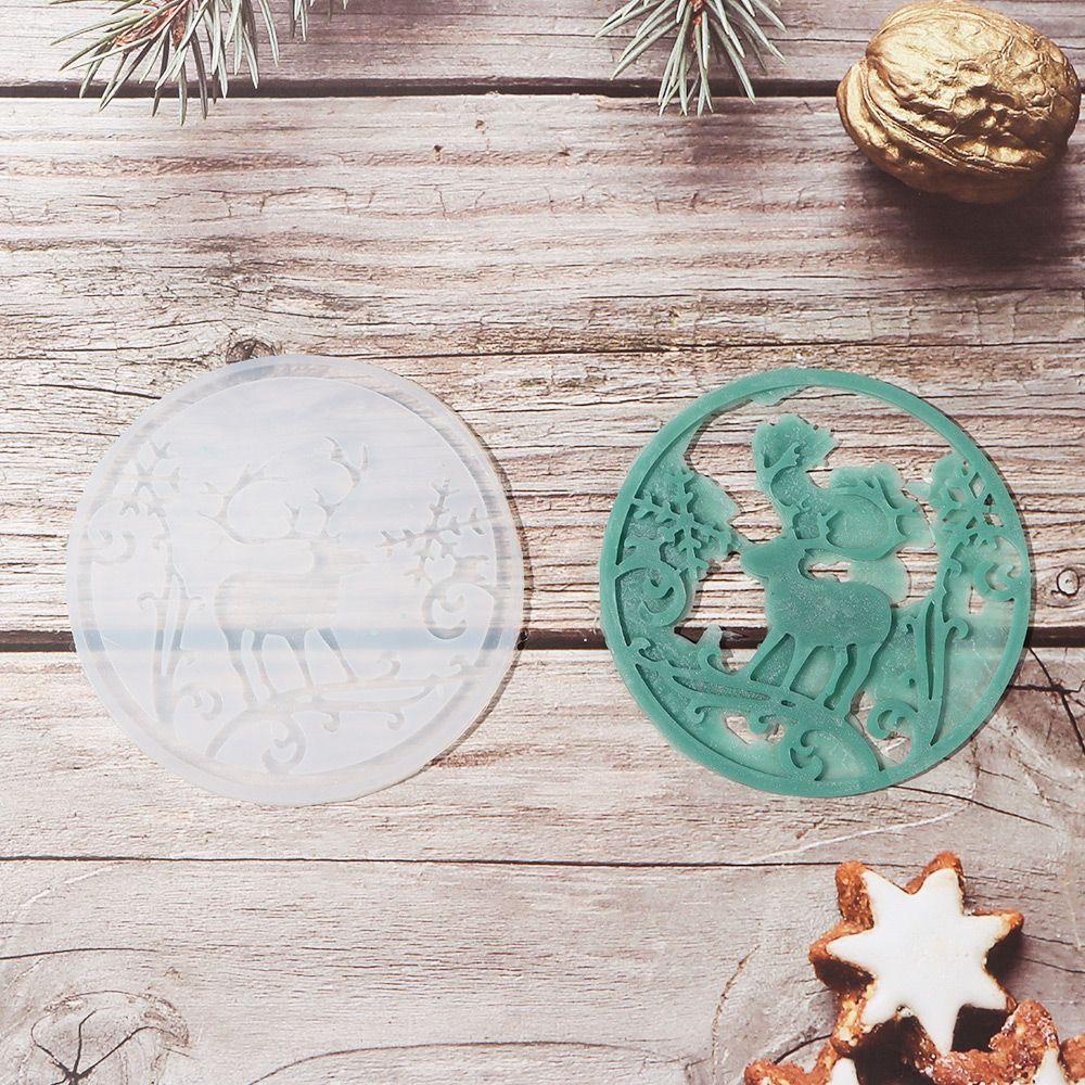 Khuôn Làm Móc Khóa Bằng Silicone Epoxy Hình Tuần Lộc / Bướm Giáng Sinh
