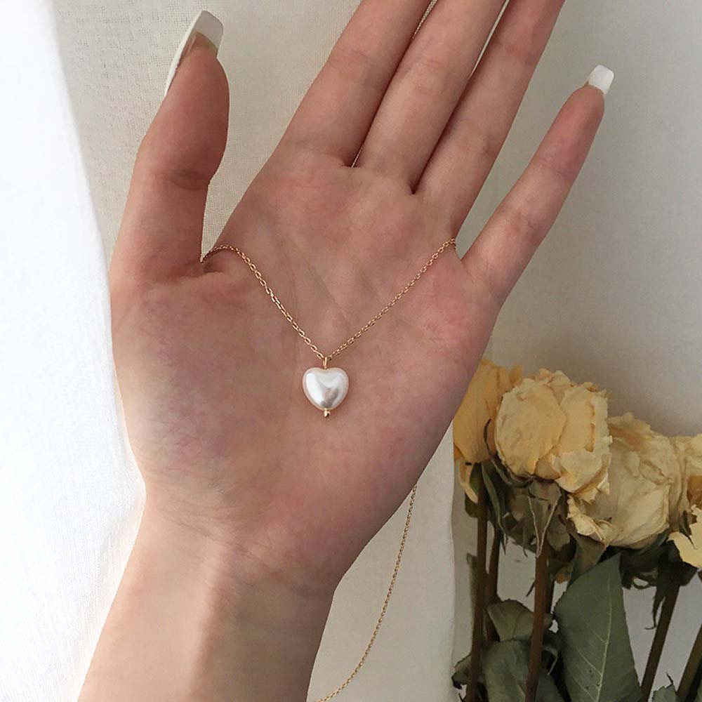 Dây Chuyền Mặt Trái Tim Đính Đá Lấp Lánh Cho Nữ