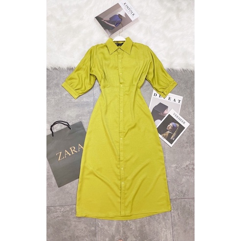 Váy chun eo tay bồng ZARA