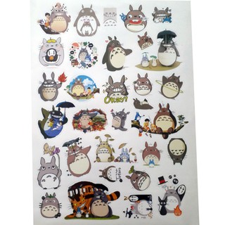 Sticker/ Hình dán anime Totoro (1 tấm 30-35 hình dán)