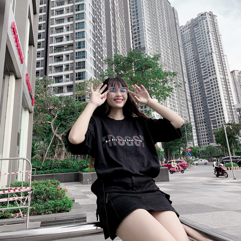 Áo thun tay lỡ FROGGY phông unisex nam nữ cotton cao cấp oversize form rộng hoạ tiết in chữ FROGGY phản quang nhiều màu | BigBuy360 - bigbuy360.vn