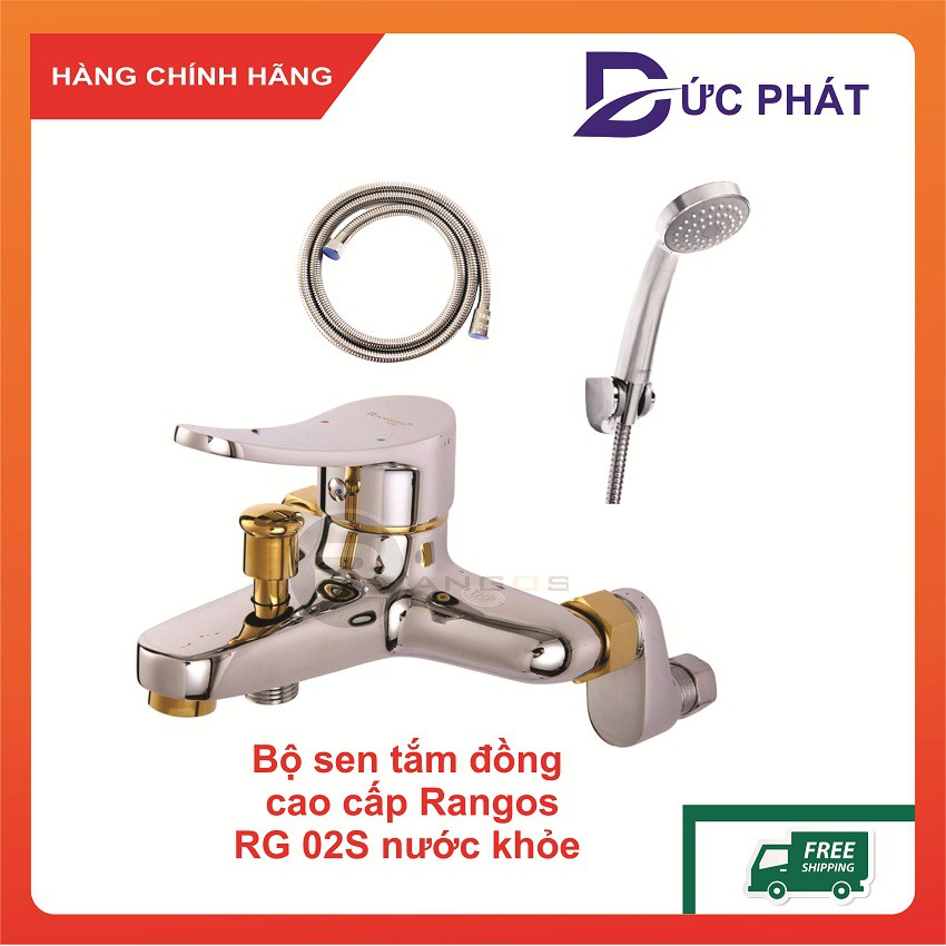 Bộ sen tắm đồng chính hãng Rangos - RG02S nước khỏe,  bộ vòi sen tắm cao cấp bảo hành 3 năm