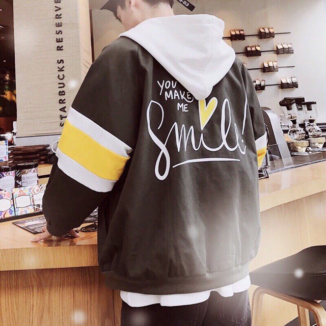 Áo khoác dù nam nữ &quot; YOU MAKE ME SMILE &quot;, chất lượng tốt và giá rẻ TN12A, Mua liền