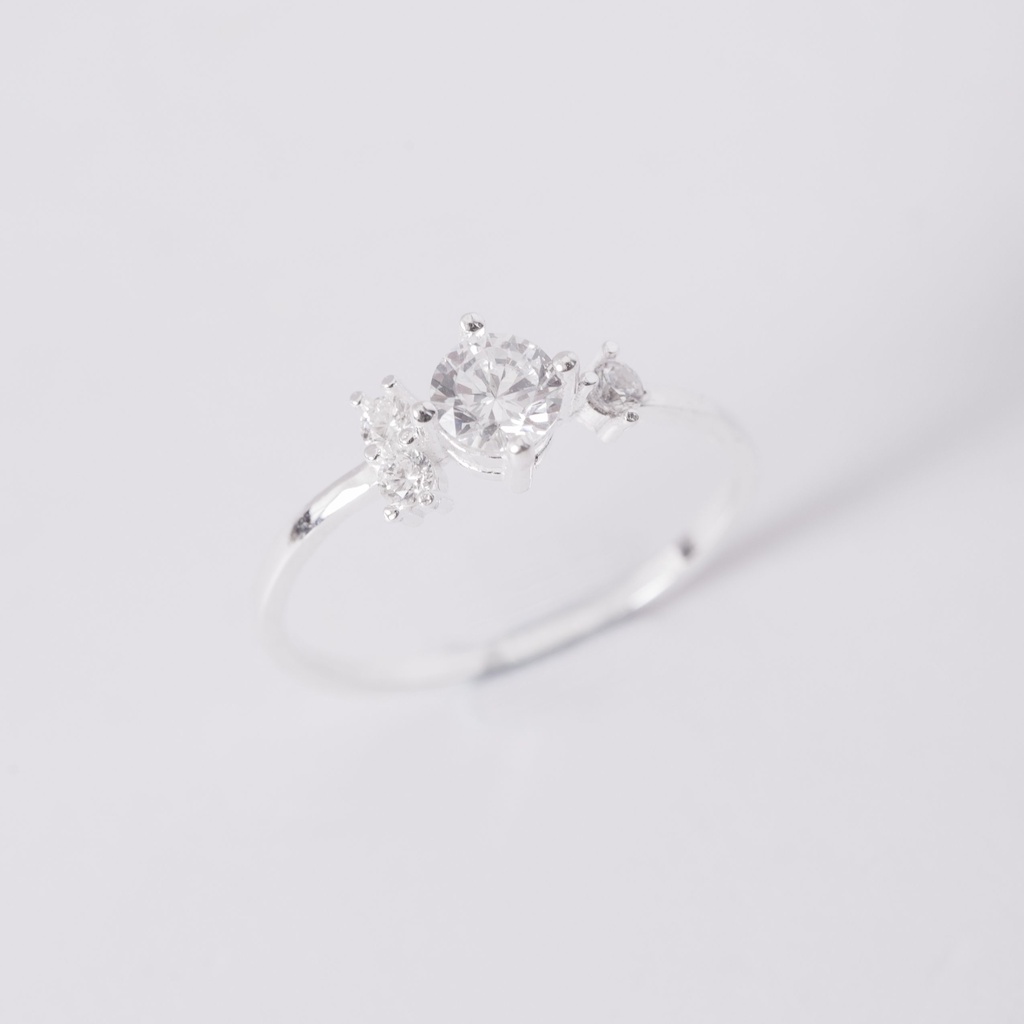 Nhẫn Bạc Nữ 925 BLING IT Đính Đá 4 Chấu Cao Cấp Đơn Giản Nữ Tính - BIN296