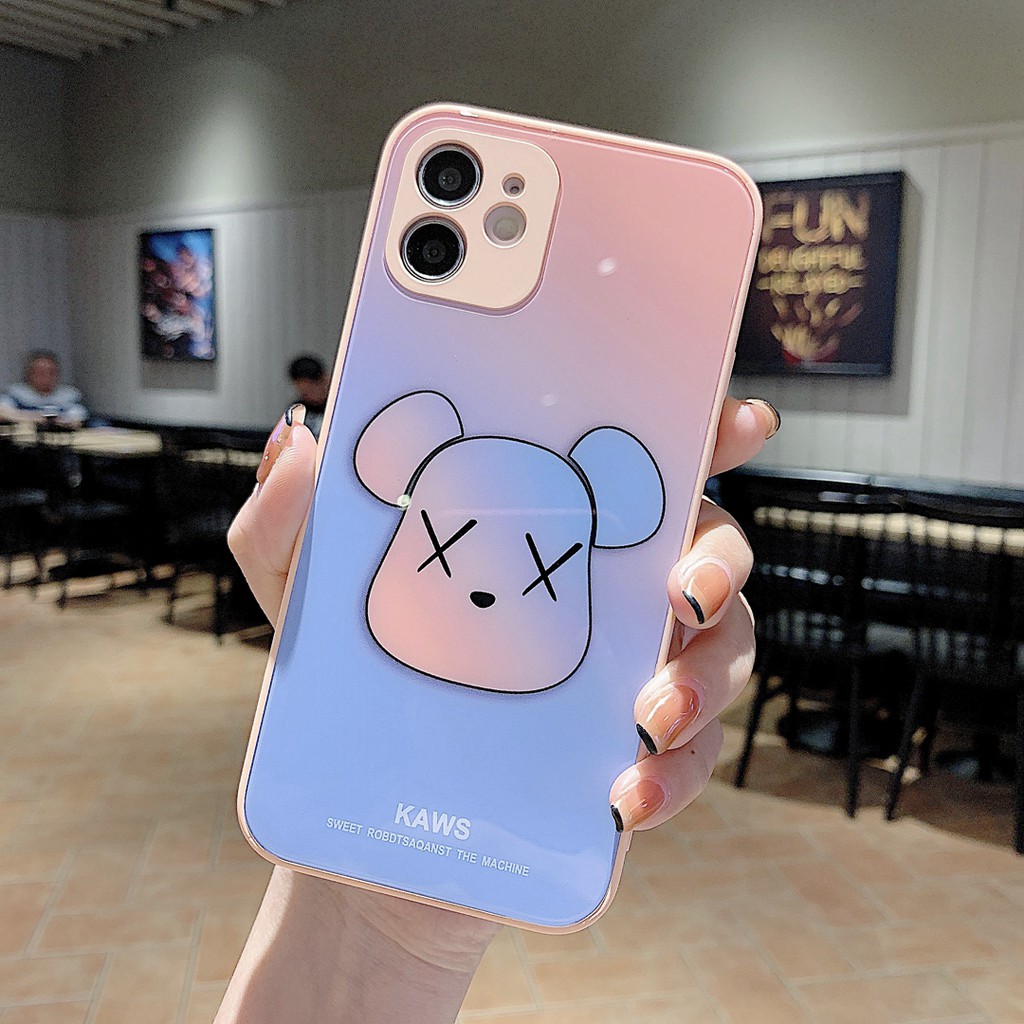 Ốp điện thoại họa tiết gấu KAWS cho Iphone 12 Pro Max 11 Pro Max Xs Max Xr X 7 8 Plus