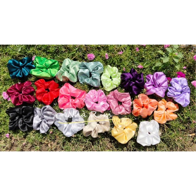 Combo 5 chiếc cột tóc SCRUNCHIES satin siêu xinh
