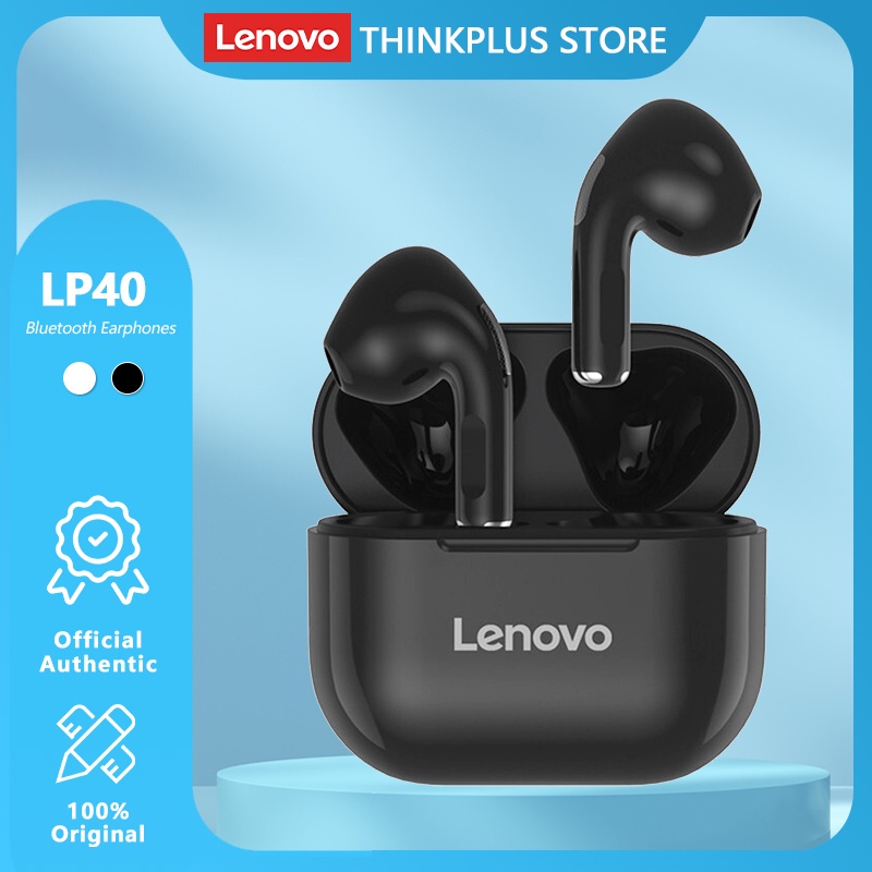 Tai nghe không dây Lenovo lp40 bluetooth 5.0 chất lượng âm bass tuyệt vời tích hợp micro chống ồn ipx5
