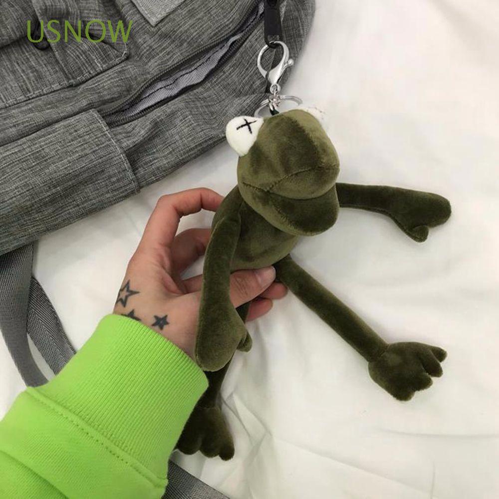 Móc Chìa Khóa Hình Chú Ếch Nhồi Bông Mềm Nhiều Màu Dễ Thương