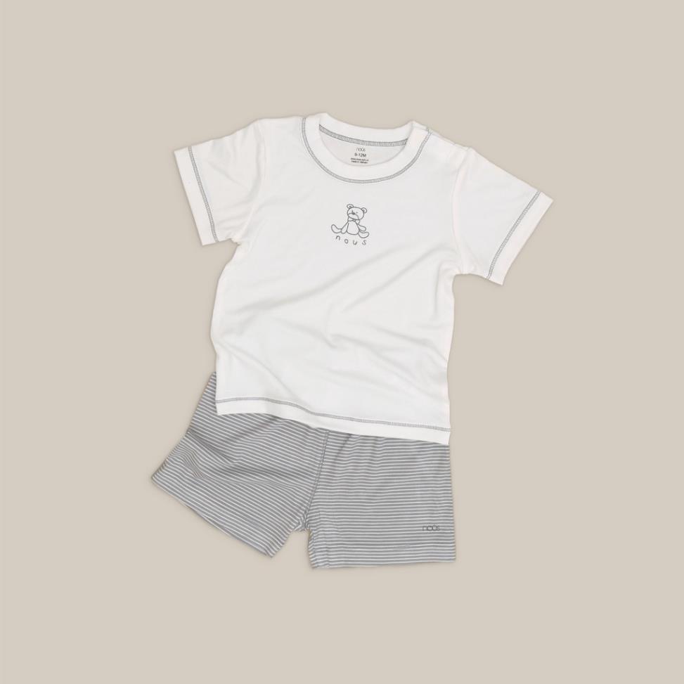 Bộ Quần Áo Cộc Cao cấp Nous Cài Vai Cộc Hình Thú Cho Bé Trai Bé Gái  - Chất Liệu Nu Petit (Size từ 3-18M) - S22