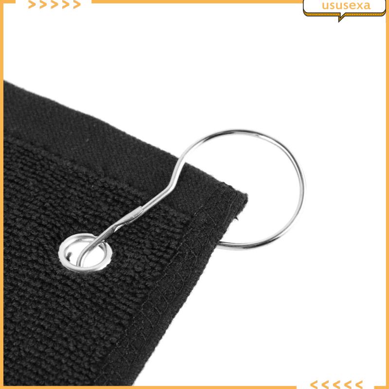 Khăn Tắm Cotton 8 Bóng Màu Đen Có Móc Kẹp Kim Loại