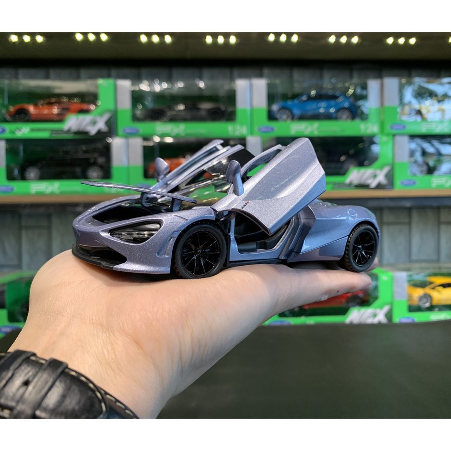 Mô hình siêu xe Mclaren 720s Tỉ lệ 1:32 của hãng JINLIFANG (đen+Tím)