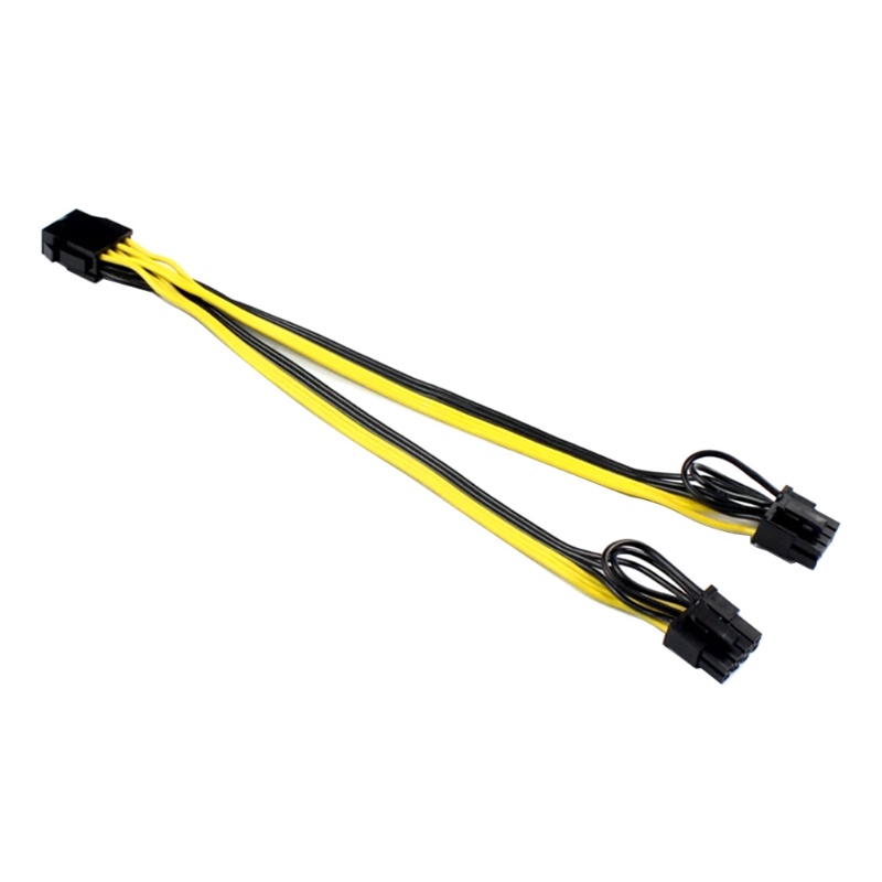 Dây cáp chia nguồn 20cm 8Pin sang 2x8 Pin (6+2) CPU GPU 8Pin