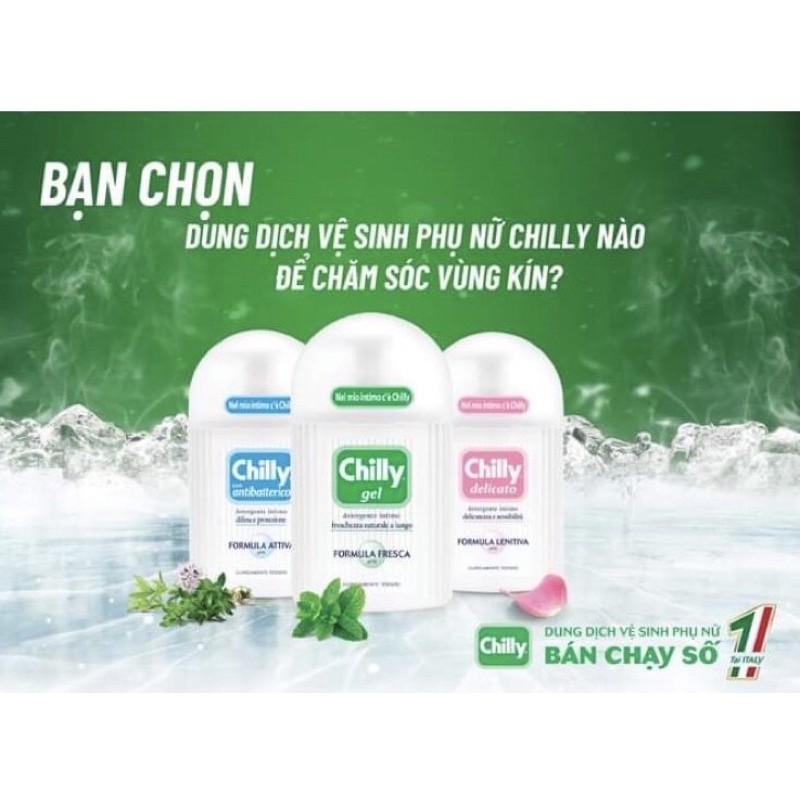 Dung Dịch vệ sinh phụ nữ Chilly nhập khẩu chính hãng Italy