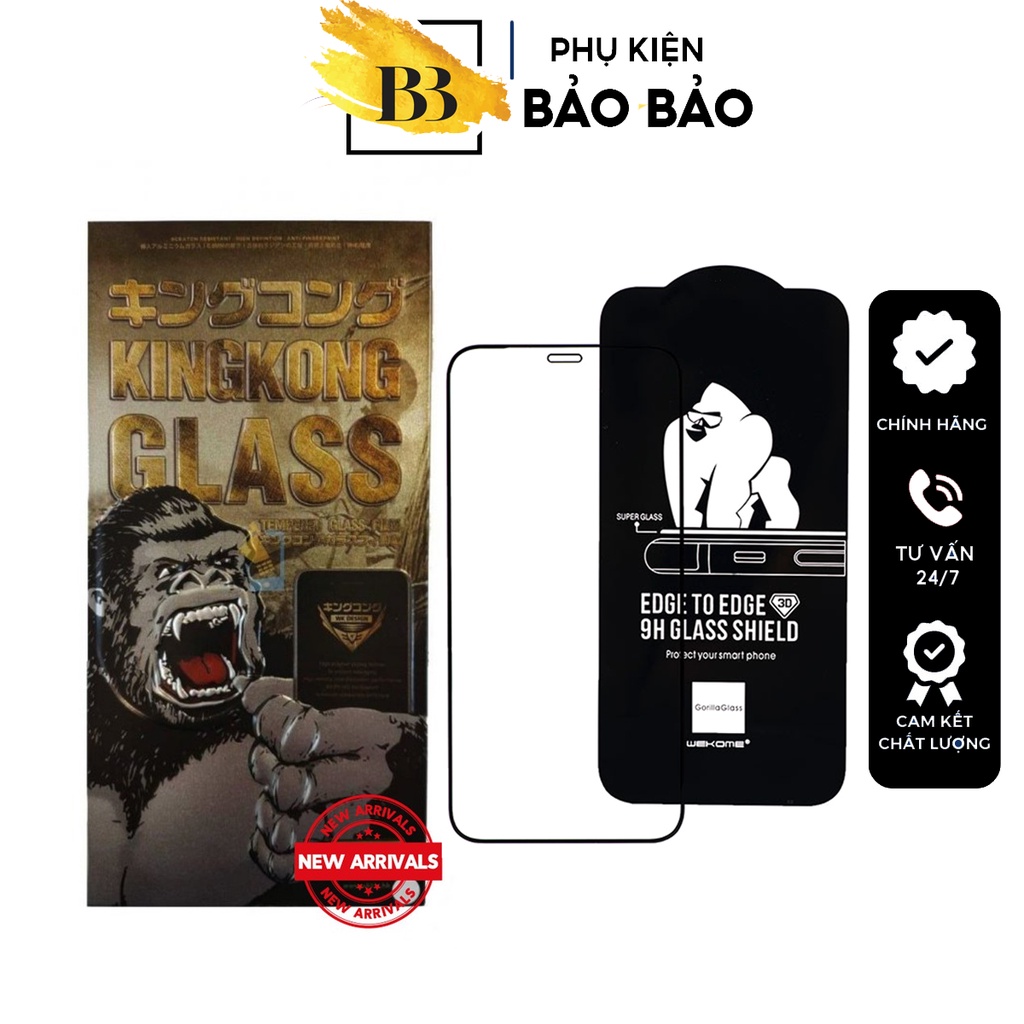 Kính Cường Lực KingKong Dành Cho iphone Full Màn Hình Không Hộp