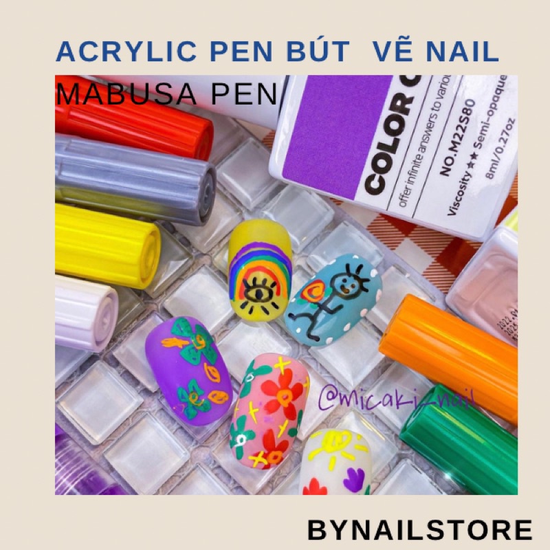 [Mabusa] Bút nước thần kì Acrylic pen Hàn Quốc vẽ mọi bề mặt (12 màu)